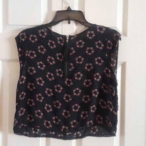 Free People Floral Print Ruffle Top - Picture 3 of 4